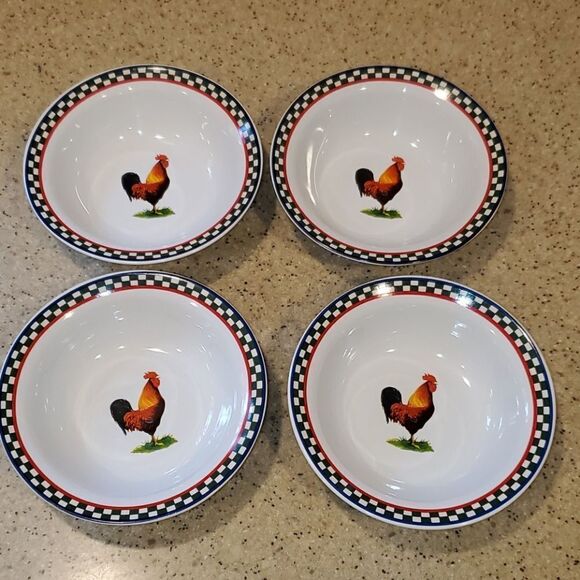 International Tableworks Ella Ella\'s Rooster Bob Timberlake Cereal Bowl Set of 4